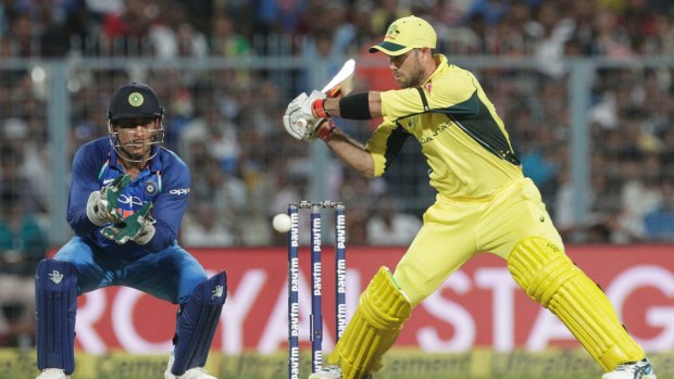 On the outer: Glenn Maxwell played for Australia against India in September but has been dropped from the ODI squad.