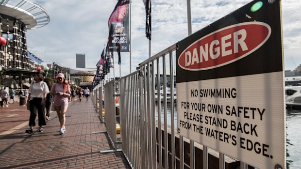 The government is being urged to erect a permanent fence around the Darling Harbour precinct to prevent further tragedies.