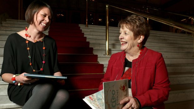 Children's Book Council of Australia Book of the Year Award winner,  illustrator Freya Blackwood (left)  and author Libby Gleeson.