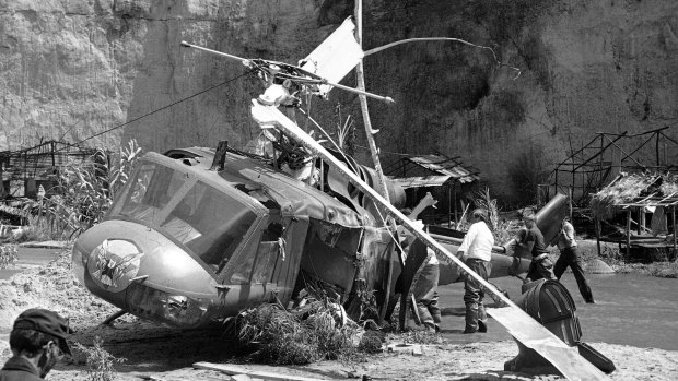 Actor Vic Morrow and two children were killed in a helicopter crash during the filming of <i>Twilight Zone: The Movie</i> in 1982.