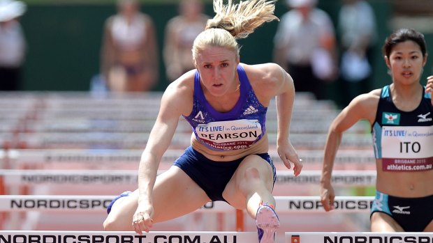 Sally Pearson shrugged off injury to compete in the heats.