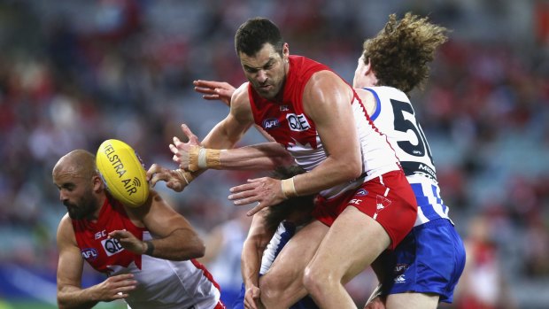 Blockbuster: Heath Grundy was back to his best against Hawthorn but will need to repeat his efforts against undefeated North Melbourne on Friday night at the SCG.