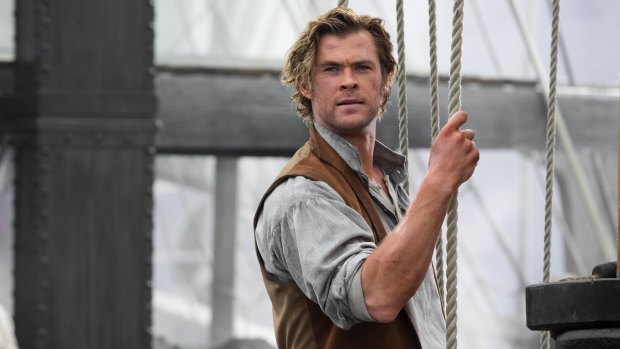 Chris Hemsworth as first mate Owen Chase in a scene from <i>In The Heart Of The Sea</i>.

