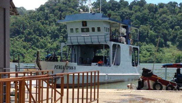 The ferry that will transport the death-row prisoners to Nusakambangan island.