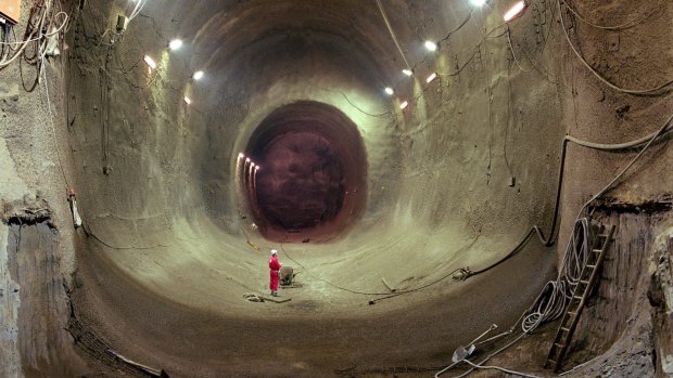 Construction of the Channel Tunnel.