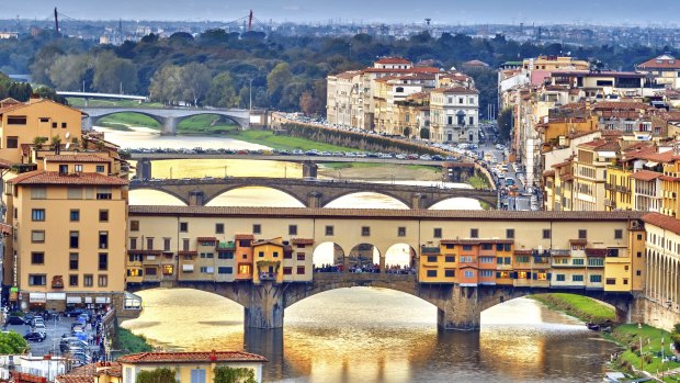 The Arno river, Florence, Italy.