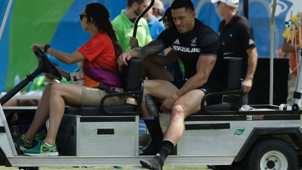 Raring to go: Sonny Bill Williams was injured in August last year during the mens' sevens event at the Rio Olympics.