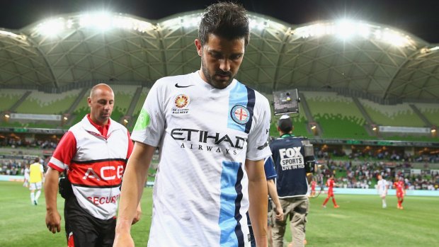 High class: David Villa after the Melbourne City-Adelaide United clash.
