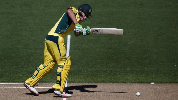 Sam Heazlett in his ODI debut against New Zealand in January.