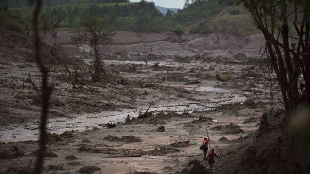 Wasteland: The Samarco dam burst unleashed huge quantities of mud and waste that destroyed a nearby village.