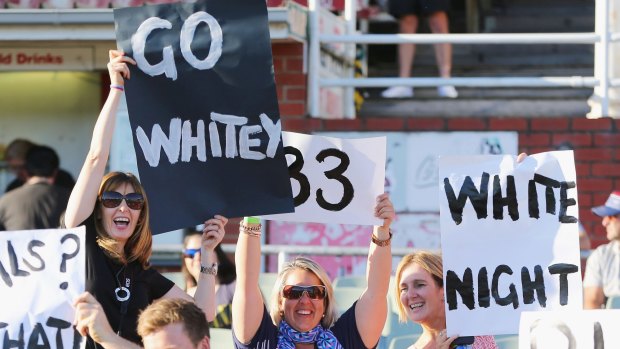 Blues fans show their support