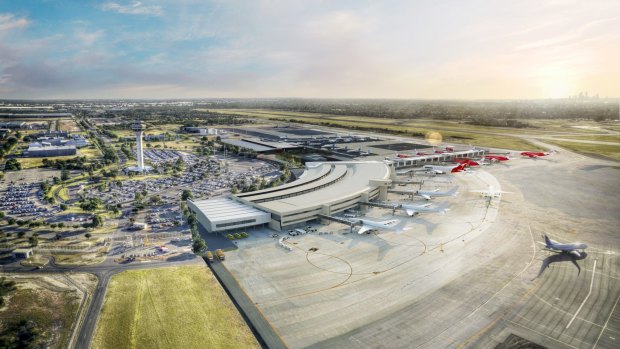 Artist's impression of the Perth Airport redevelopment: public and private infrastructure spending is boosting Perth's fortunes.