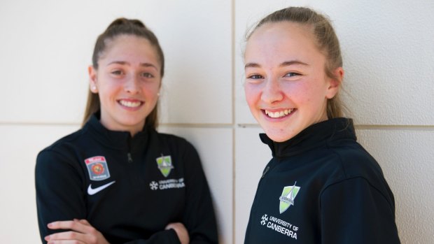 Karly Roestbakken and Laura Hughes are the new Canberra United recruits. 