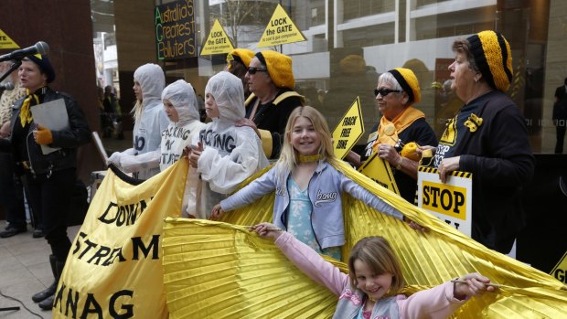 AGL bore the brunt of protests when it tried to develop a CSG field near Gloucester, with more than 100 weeks of protests outside its Sydney headquarters