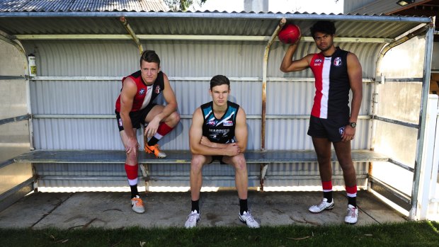Aaron Vandenberg, Logan Austin and Tom Faul will find out their fate on Thursday when the AFL draft is held. 
