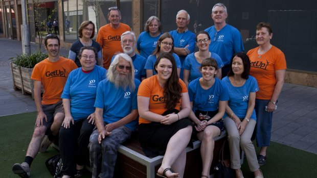 Grassroots campaigners: Environment Victoria and GetUp! volunteers are helping keep environmental issues on the election agenda.