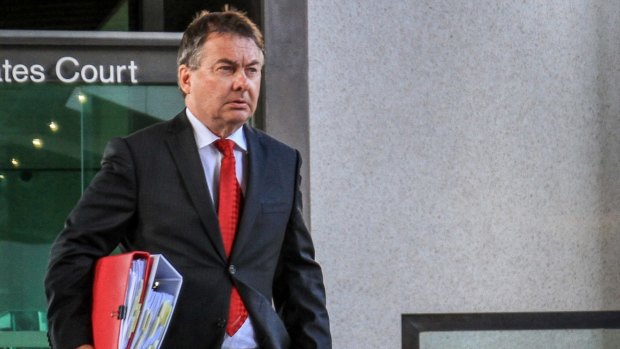 Former Solicitor-General Walter Sofronoff QC leaves the Brisbane Magistrates Court