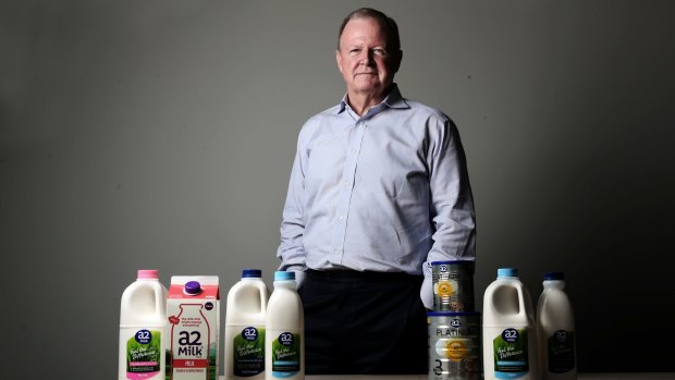 A2 Milk Company chief executive Geoff Babidge finds his company in the cross hairs of Freedom Foods and its North American bid partner. 