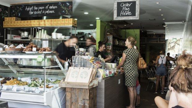 Pure Wholefoods' service is straightforward - order at the counter and get your own water.