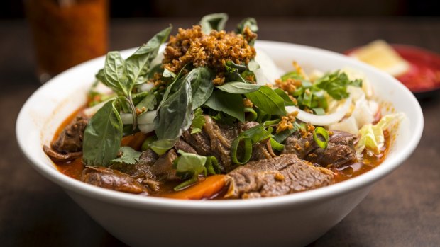 Cambodian five-spice noodle soup at My Cambodia.