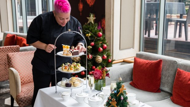 Pastry chef Anna Polyviou has created a festive high tea for the Shangri-La.