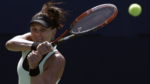 Casey Dellacqua says having herson with her on tour is nothing but positive.