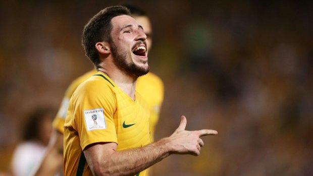 Weapon: Mathew Leckie said the Socceroos' new 3-4-3 formation would be very hard to stop.