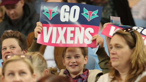 Vixens fans show their support.