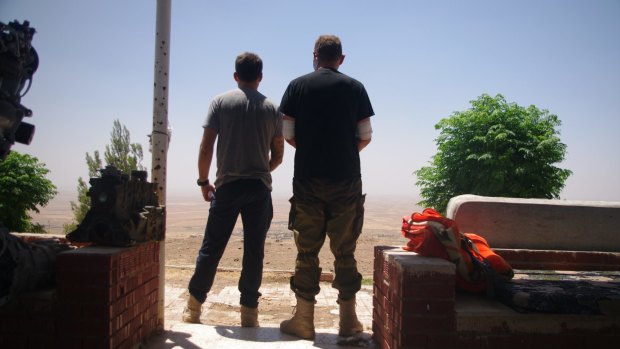 Rob (left) and Siyar fought alongside Reece Harding in the YPG, or People's Protection Unit, a Syrian Kurdish militia.