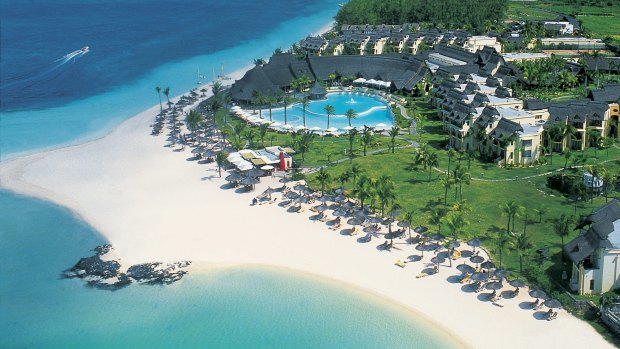 Lux Belle Mare resort, Mauritius, sits on a stretch of white sand protected by a lagoon.