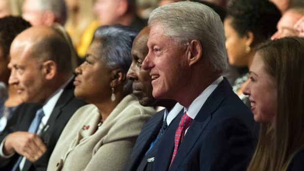 Former president Bill Clinton watched the debate live.