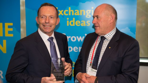 Tony Abbott receives award for in recognition of his strength and international support for Ukraine and the Ukrainian people. 