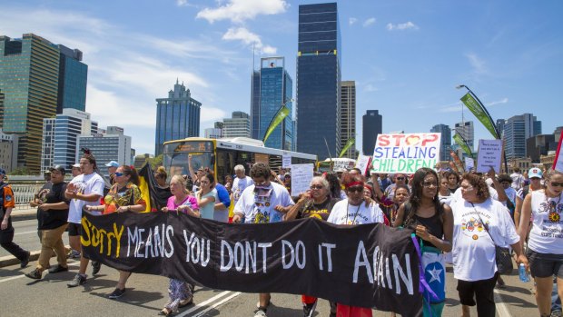 The first protest to coincide with G20 takes place in Brisbane.