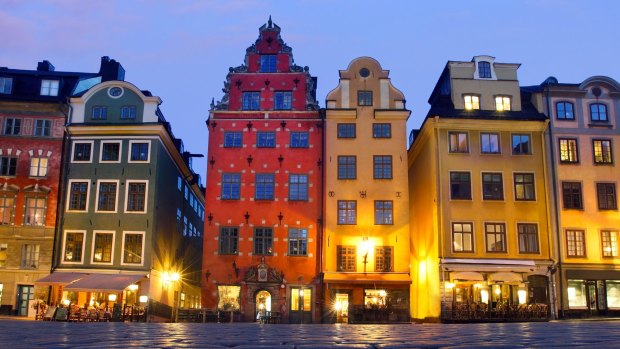 Stortorget in Gamla Stan (The Old Town), Stockholm. Stieg Larsson fans can follow in the footsteps of Lisbeth Salander around the Swedish capital. 