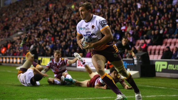 Haul of Oates: Corey Oates scored two tries in the win over Wigan.
