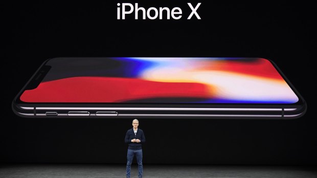 Cook announces the new iPhone X.