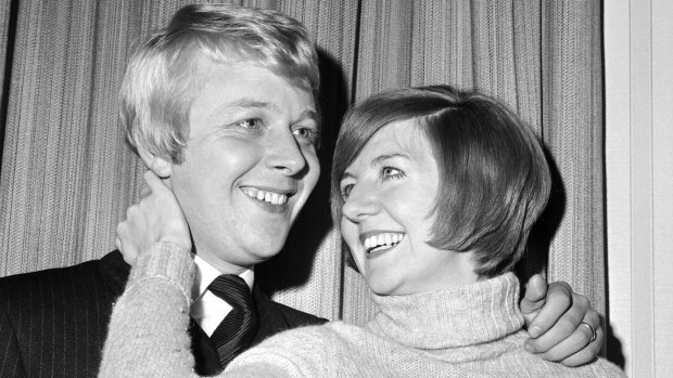 All smiles ... Cilla Black with her husband Bobby Willis in 1969.