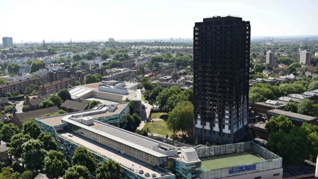 Grenfell Tower after the blaze. 