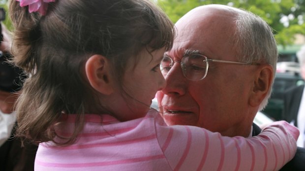 Former prime minister John Howard campaigns during the 2007 election. 