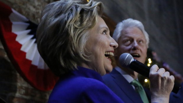 Buy one Clinton, get another for free: HIllary and Bill Clinton.