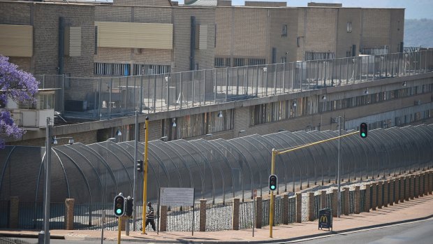 The Kgosi Mampuru Correctional Services prison in Pretoria, South Africa, where Oscar Pistorius has been kept since his imprisonment for killing his girlfriend Reeva Steenkamp. 
