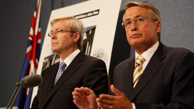 Treasurer Wayne Swan first proposed a mining tax with prime minister Kevin Rudd, before introducing it under Julia Gillard. 