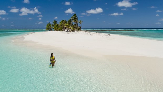 The Cocos (Keeling) Islands are a collection of tiny islands on two atolls.