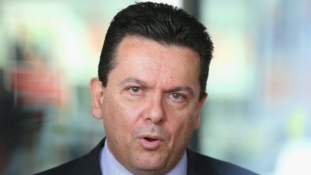 Independent senator Nick Xenophon, whose Nick Xenophon Team has the best prospects of the personal parties.