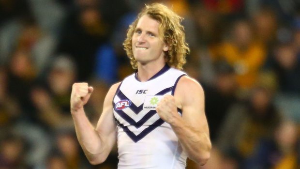 David Mundy of Fremantle. The top four teams, including Freo, will play on Saturday in round 23.