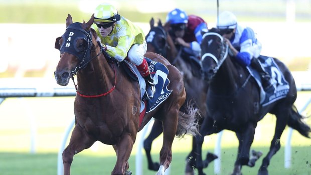 Criterion wins the Queen Elizabeth Stakes with Craig Williams in the saddle on Saturday. 