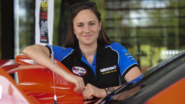 Taking the wheel: Canberra driver Molly Taylor will be competing in the National Capital Rally.