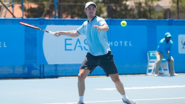 James Frawley in action at the Canberra Challenger in January. 
