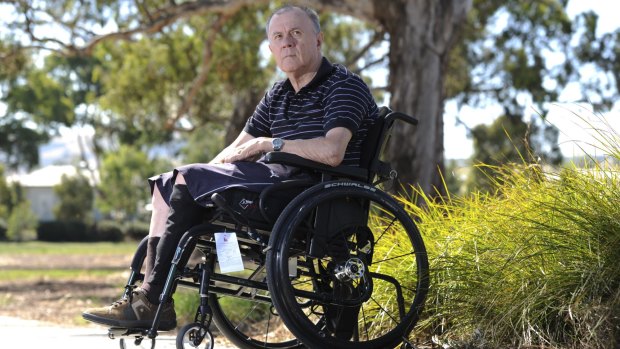 Quadraplegic Lud Kerec says Canberra airport's open-air  scissor-lift style device makes him feel unsafe.