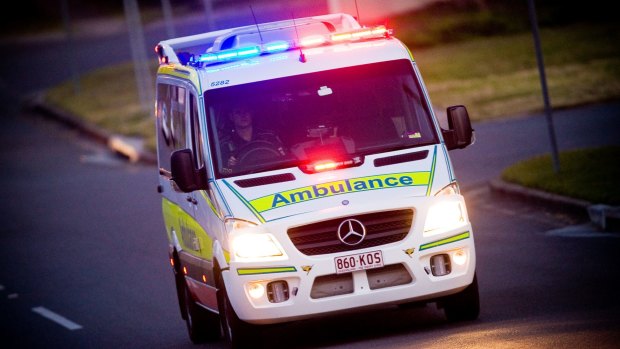 A man in his 80s was taken to hopsital after a ride-on mower rolled on him as he mowed on a slope.   